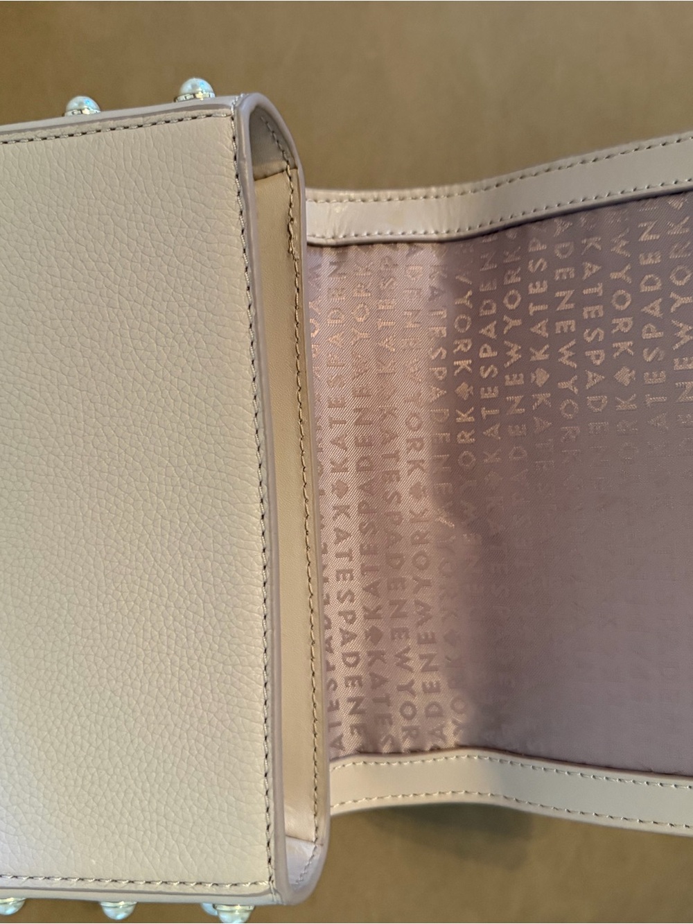 kate spade Blush Crossbody Satchel with removable Chain Strap - Picture 8 of 9